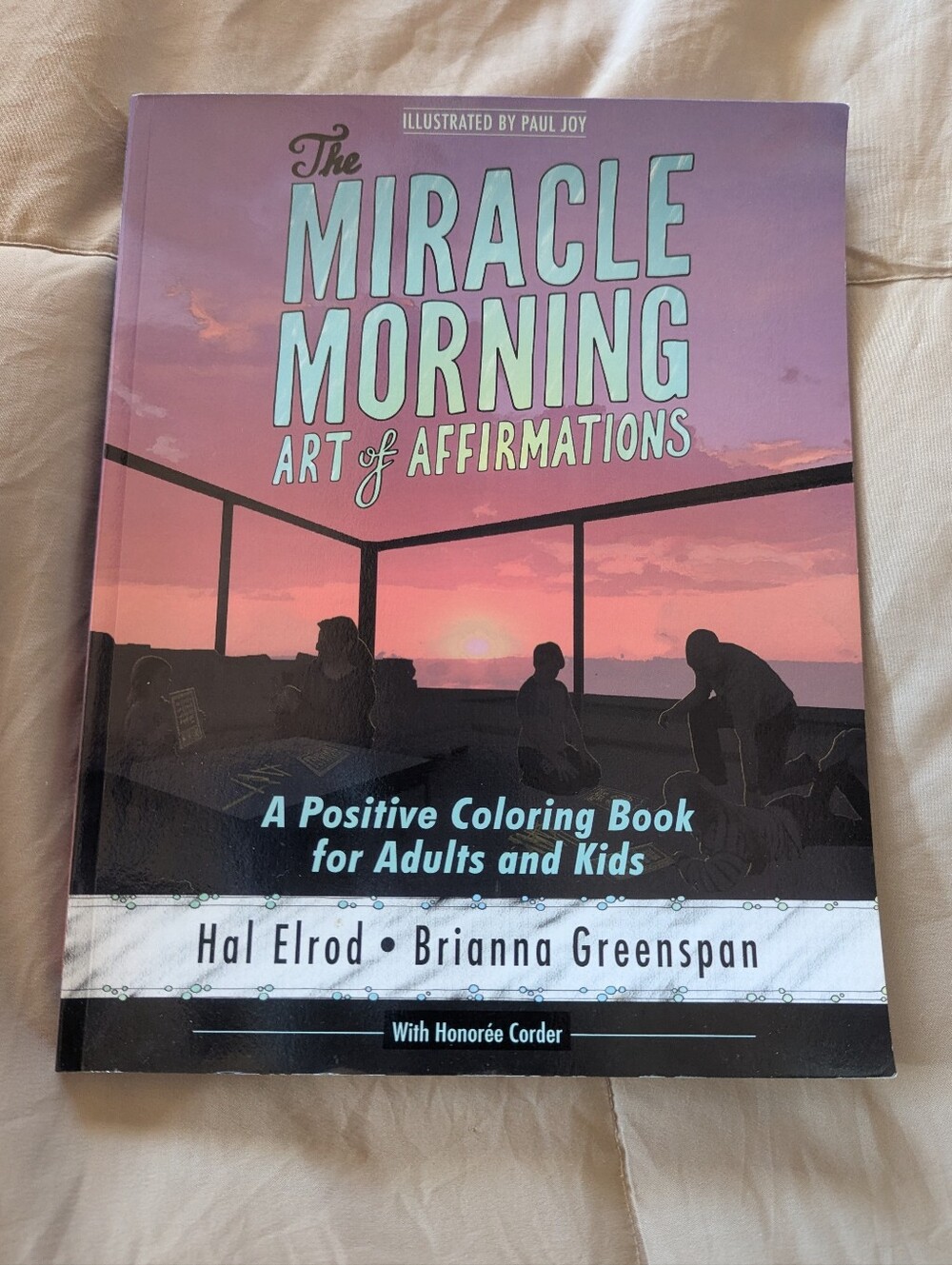 The Miracle Morning Art of Affirmations Purple Sunset Coloring Book by Hal Elrod